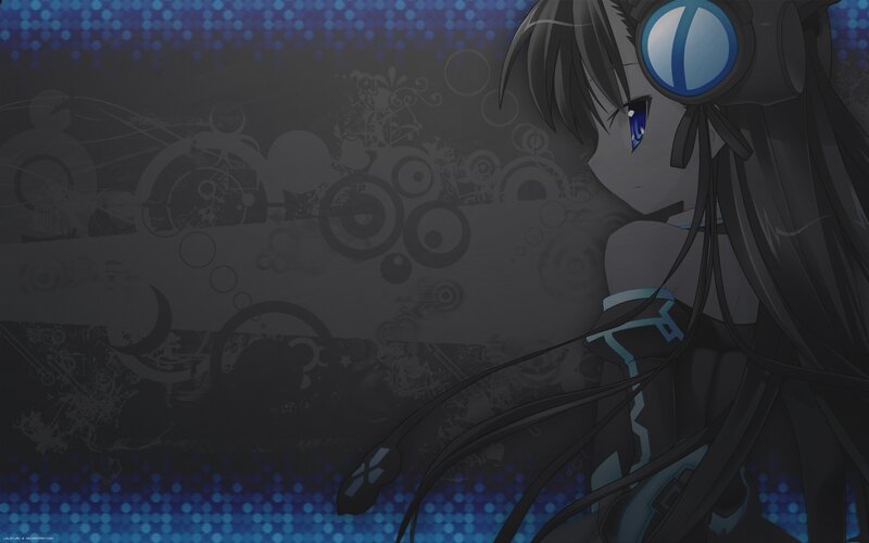 anime girl with headphones