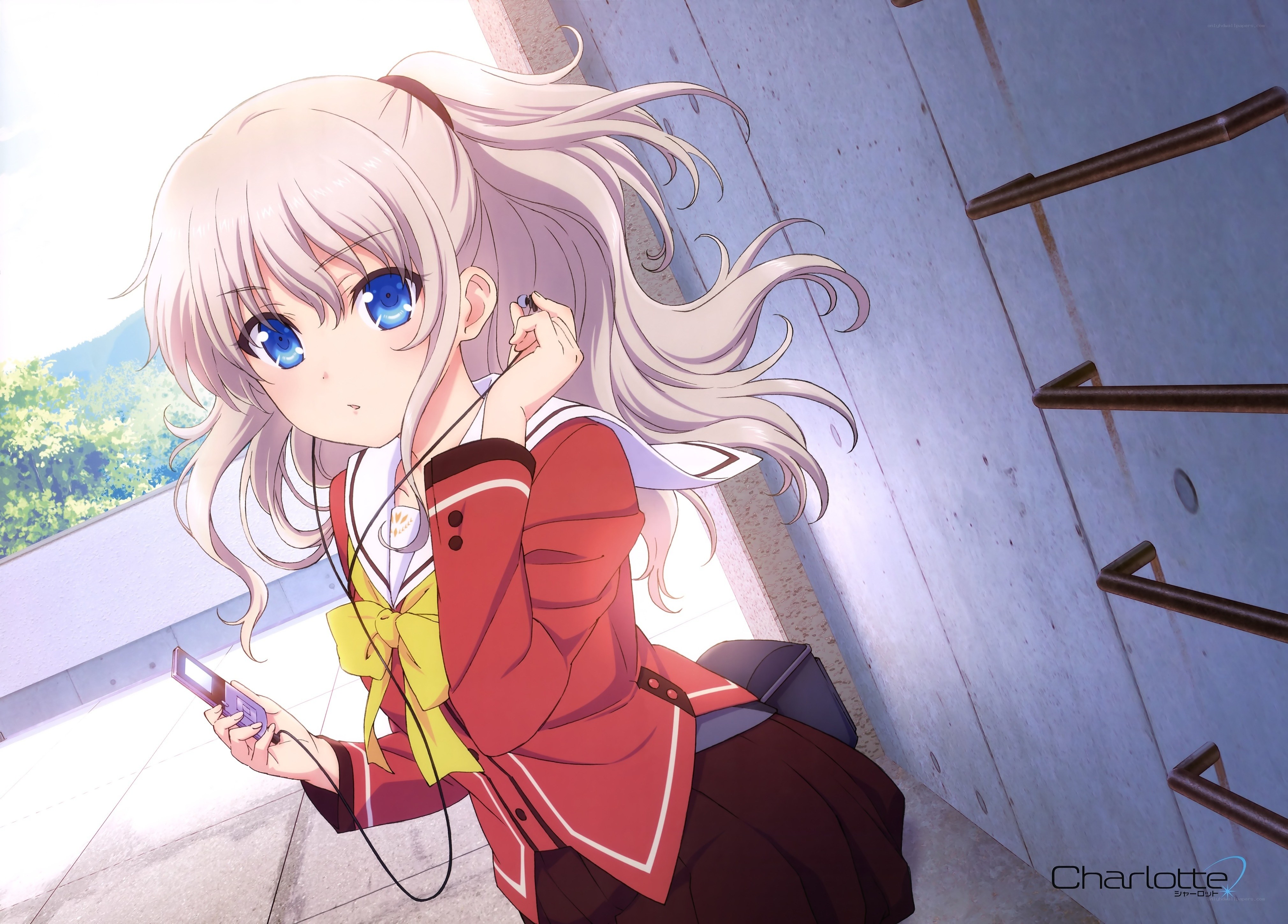 anime girl with headphones