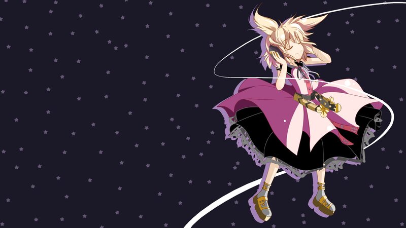 anime girl with headphones