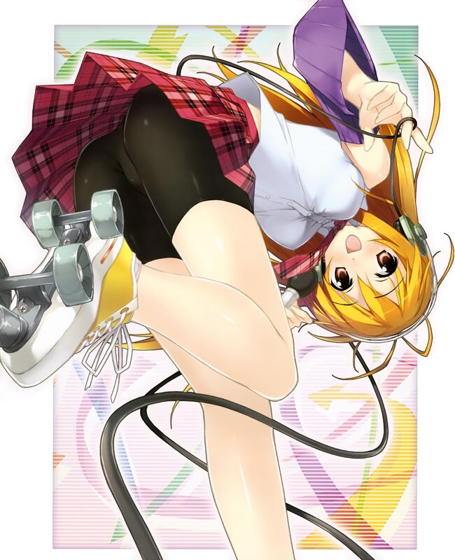 anime girl with headphones