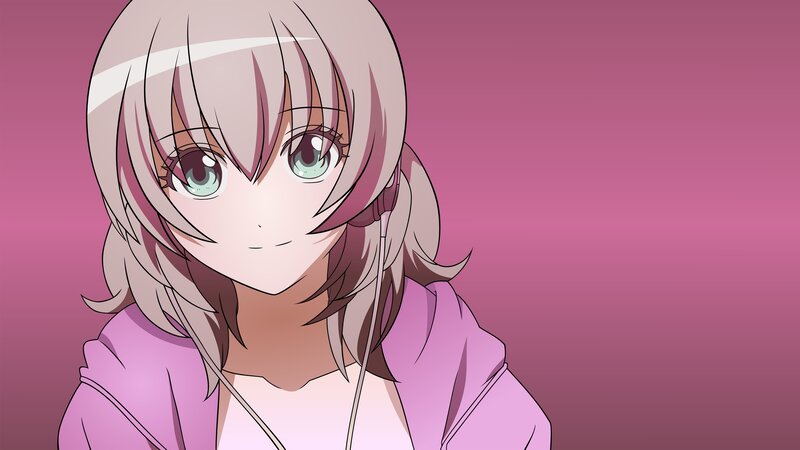 anime girl with headphones