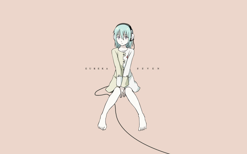 anime girl with headphones