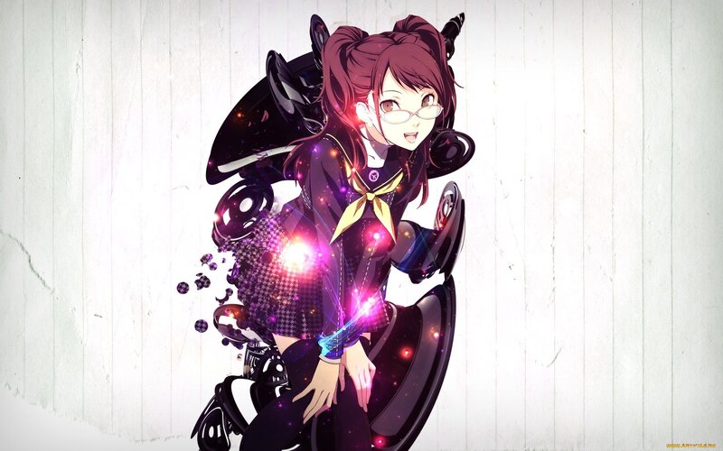 anime girl with headphones