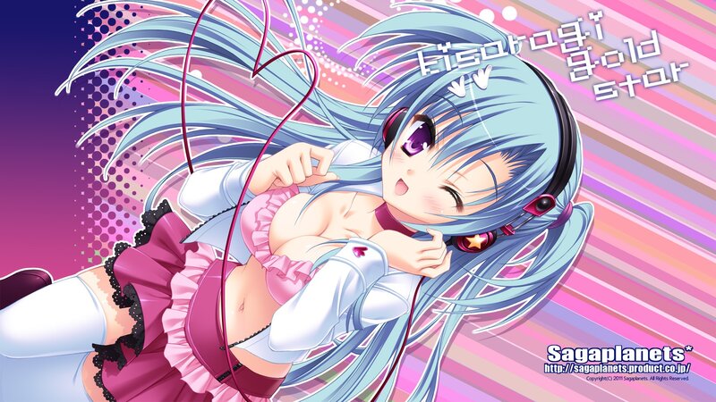 anime girl with headphones