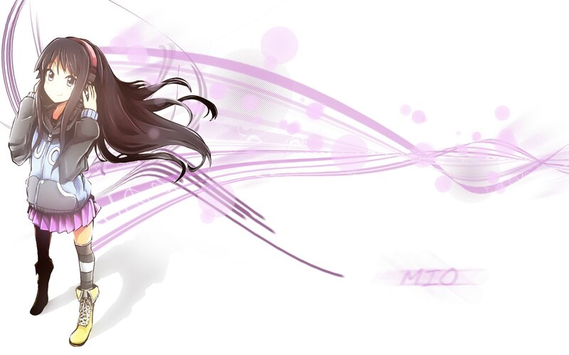 anime girl with headphones