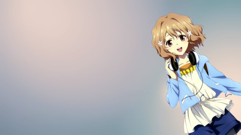 anime girl with headphones
