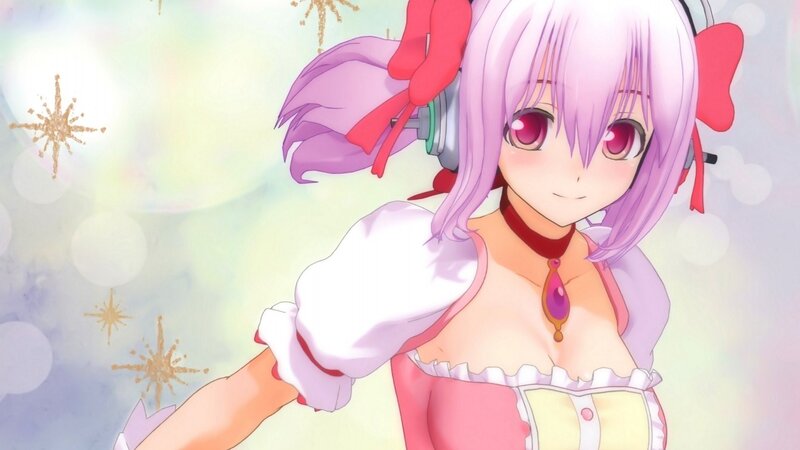 anime girl with headphones
