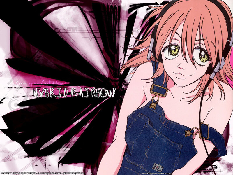 Anime girl with headphones
