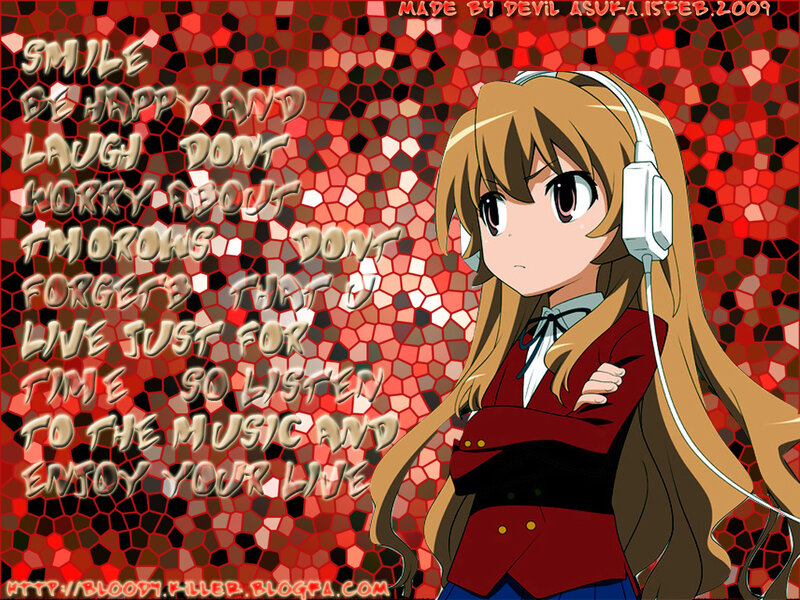 anime girl with headphones