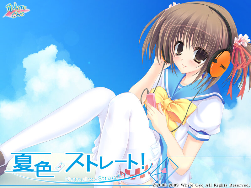 Anime girl with headphones