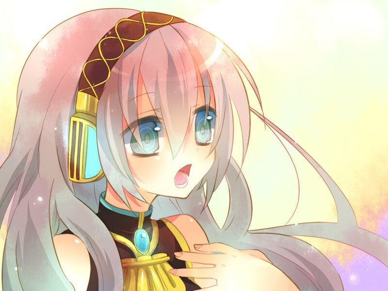 anime girl with headphones