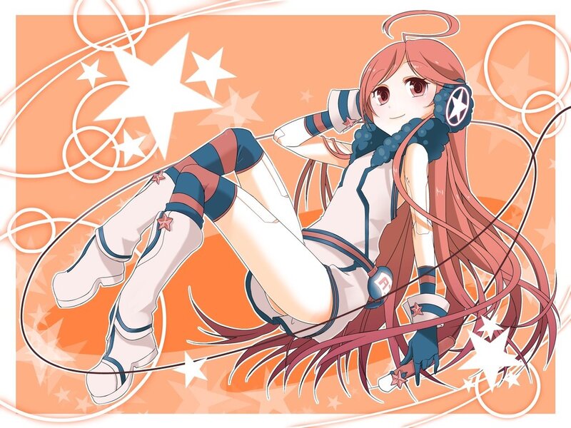 Anime girl with headphones