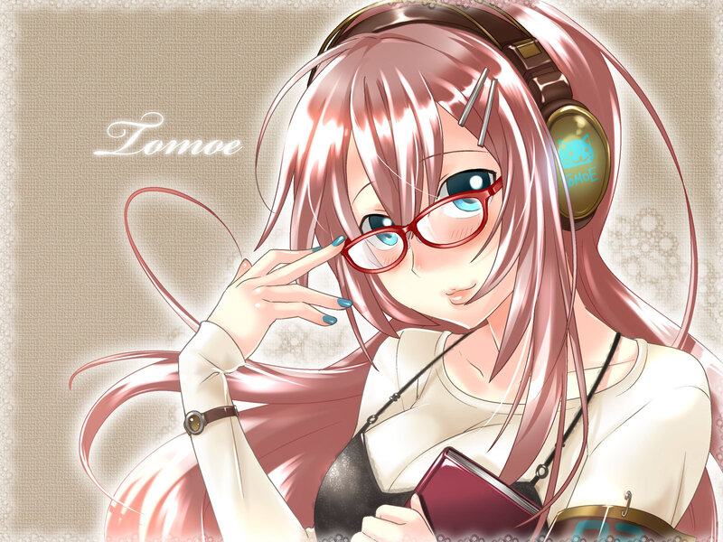 Anime girl with headphones
