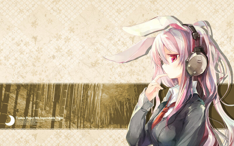 Anime girl with headphones