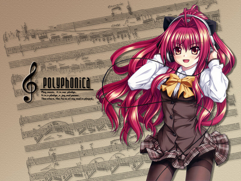 Anime girl with headphones