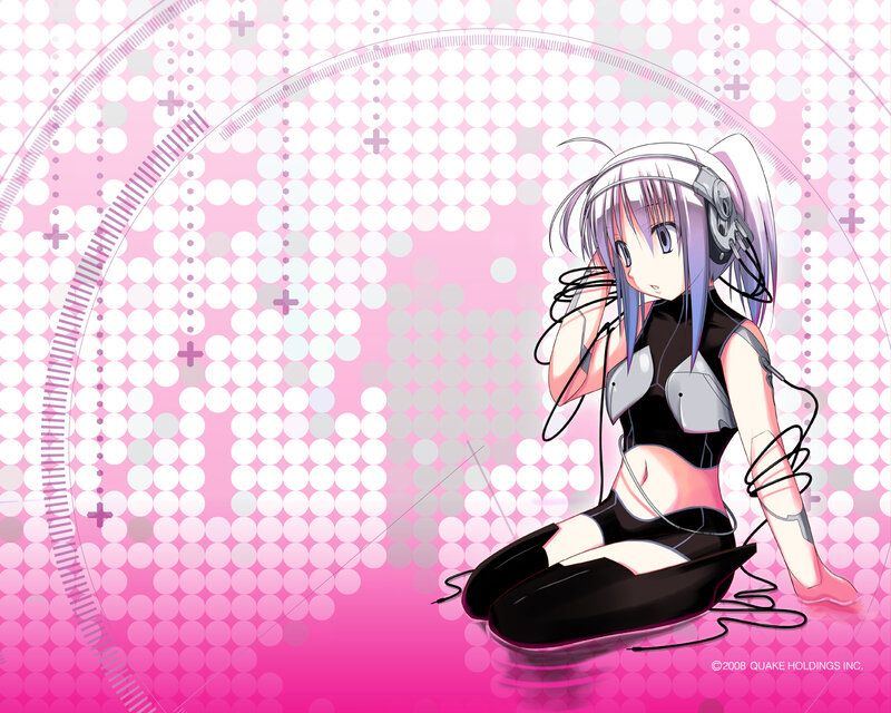 anime girl with headphones