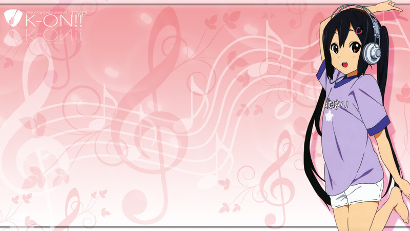 Anime girl with headphones