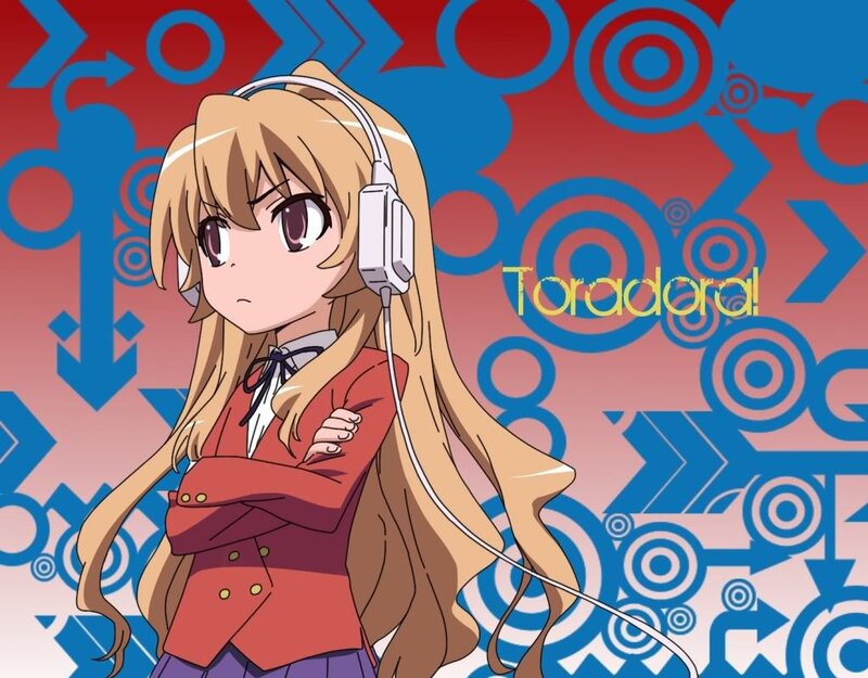 Anime girl with headphones