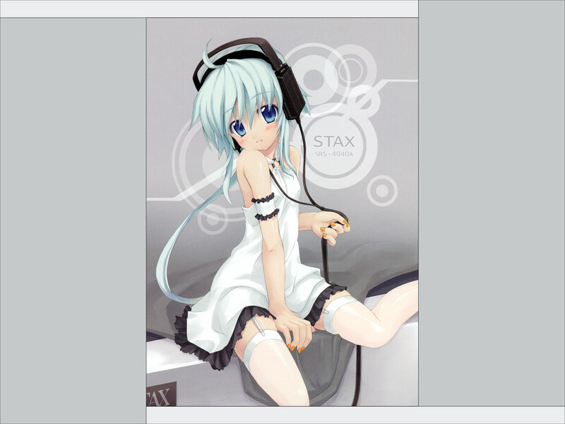Anime girl with headphones