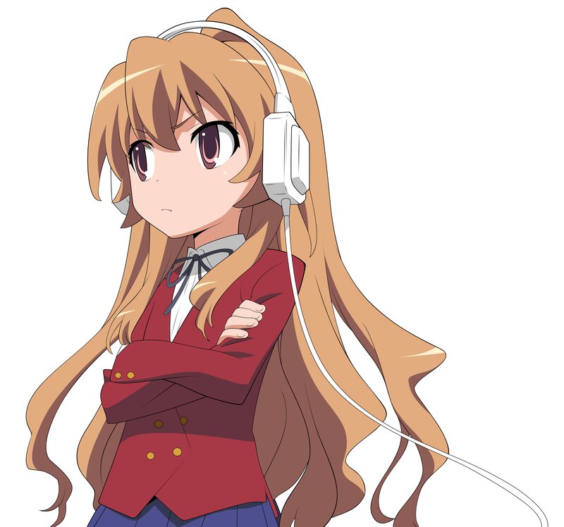 anime girl with headphones