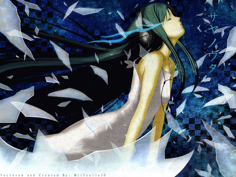 Anime girl with headphones