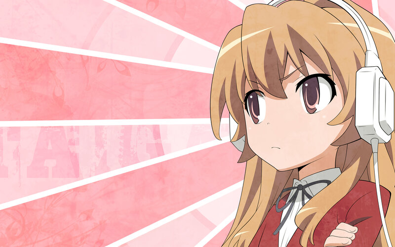 anime girl with headphones