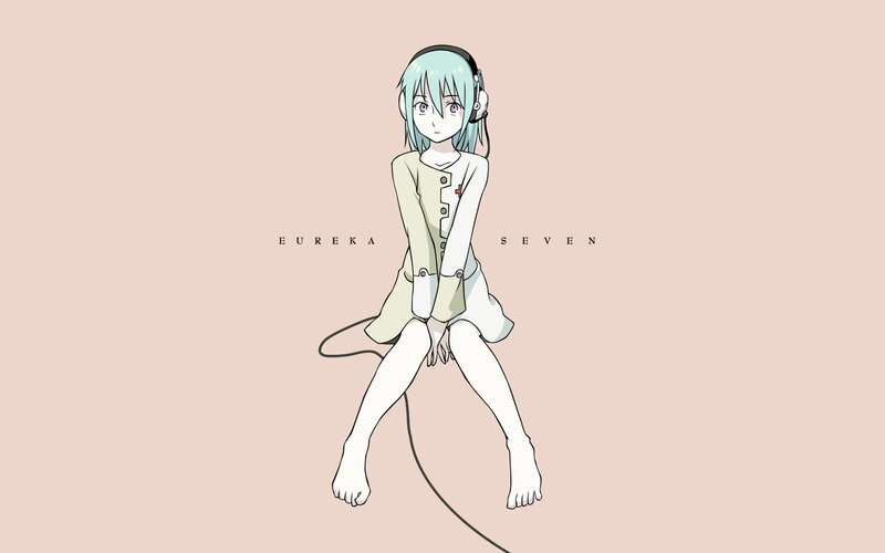 anime girl with headphones