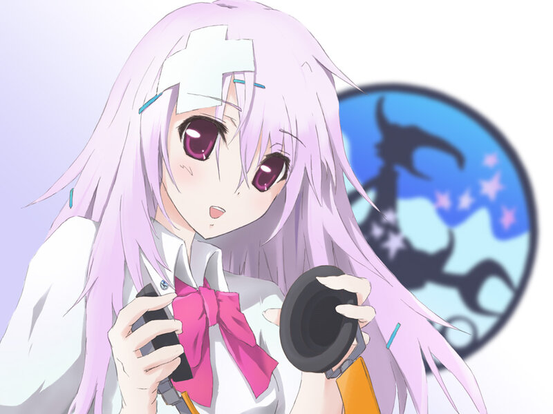 anime girl with headphones