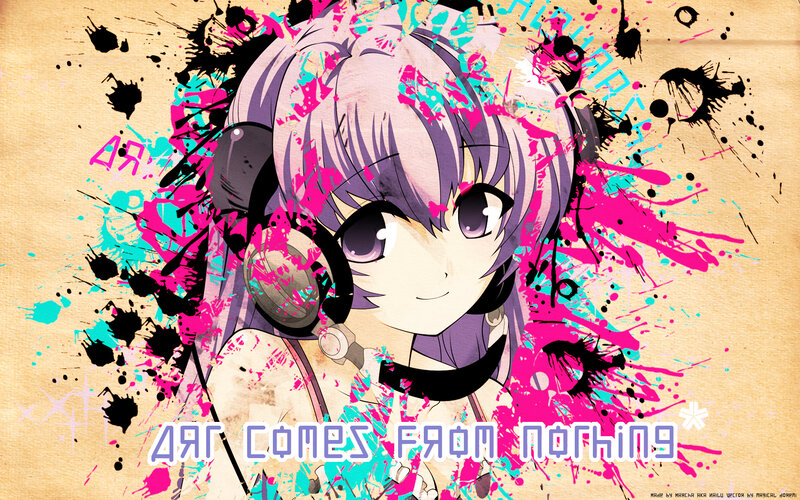 anime girl with headphones