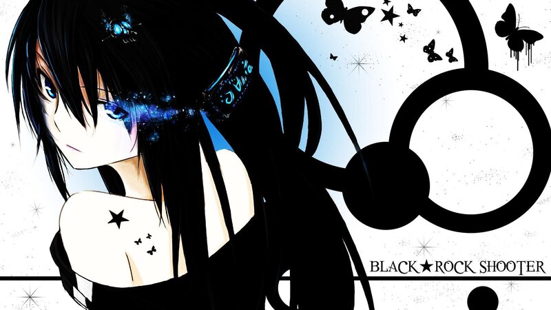 anime girl with headphones