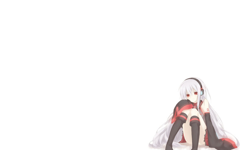anime girl with headphones