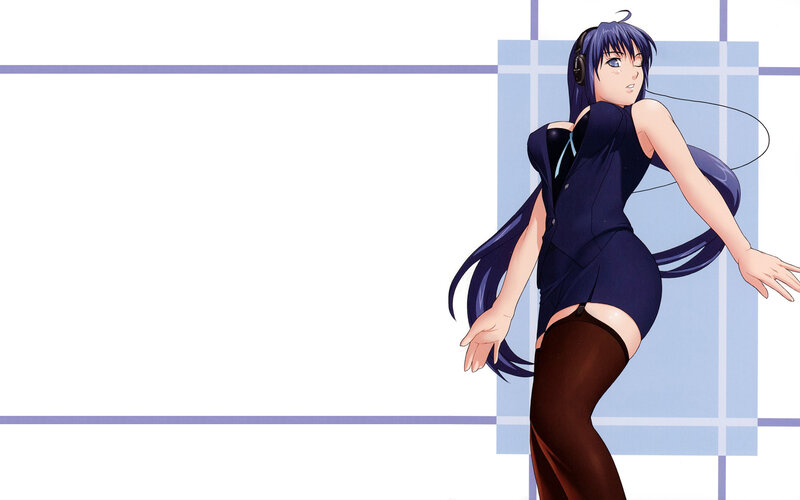 anime girl with headphones