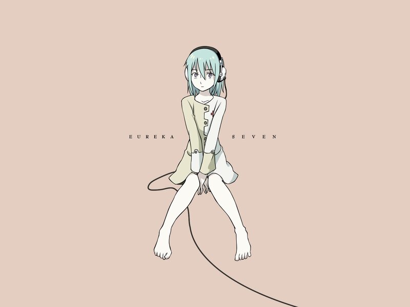 anime girl with headphones