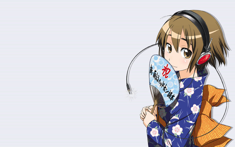 anime girl with headphones
