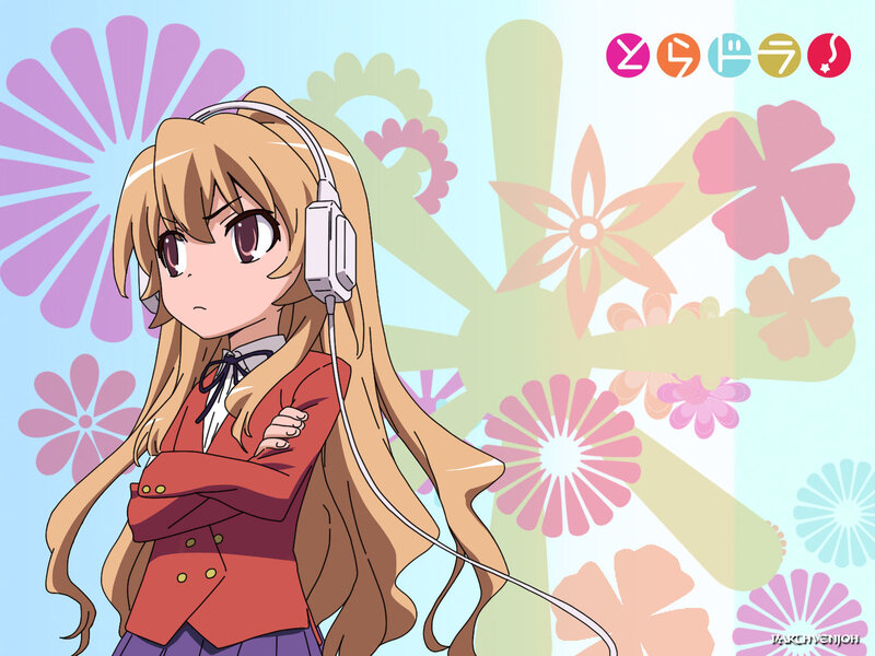 anime girl with headphones