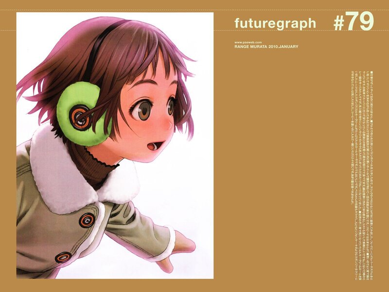 anime girl with headphones