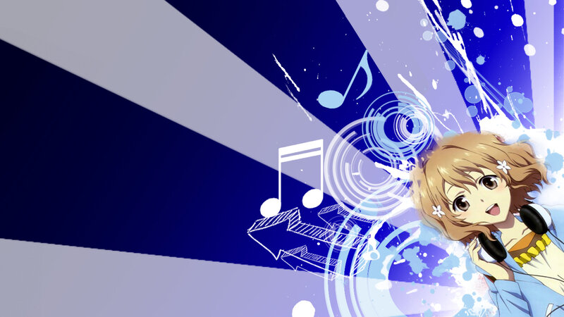 anime girl with headphones