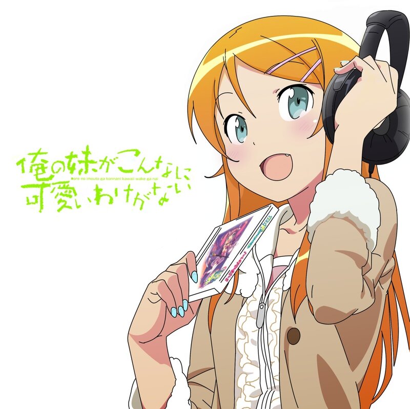 Anime girl with headphones