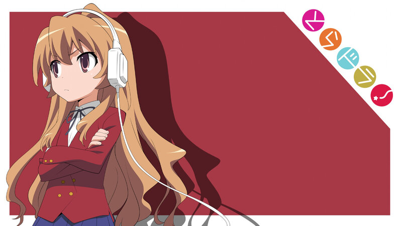 anime girl with headphones