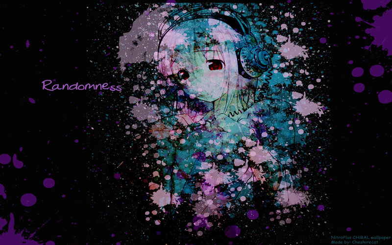 anime girl with headphones