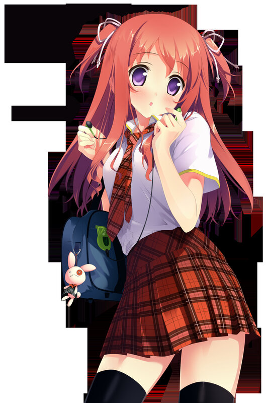 anime girl with headphones