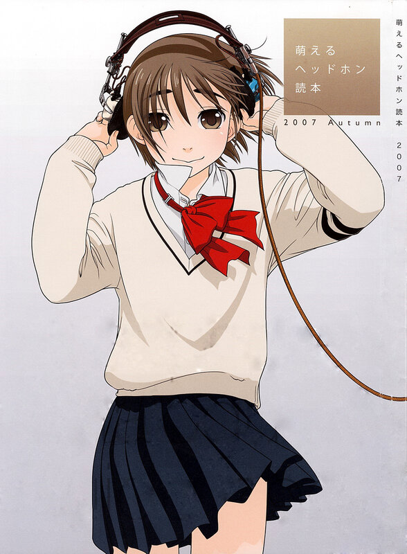 Anime girl with headphones
