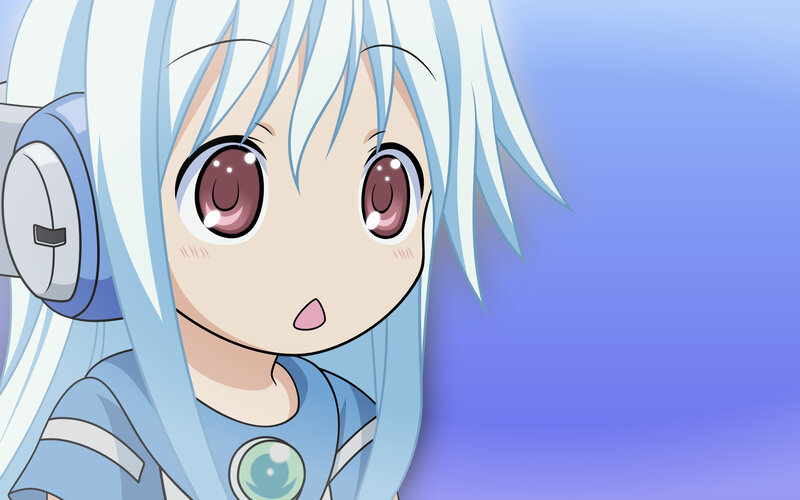 anime girl with headphones