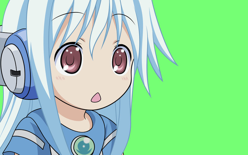 anime girl with headphones