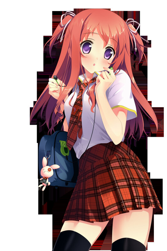 anime girl with headphones