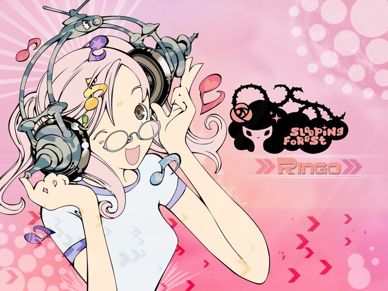 Anime girl with headphones