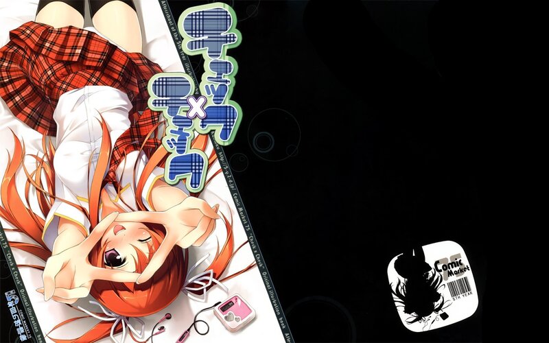 anime girl with headphones