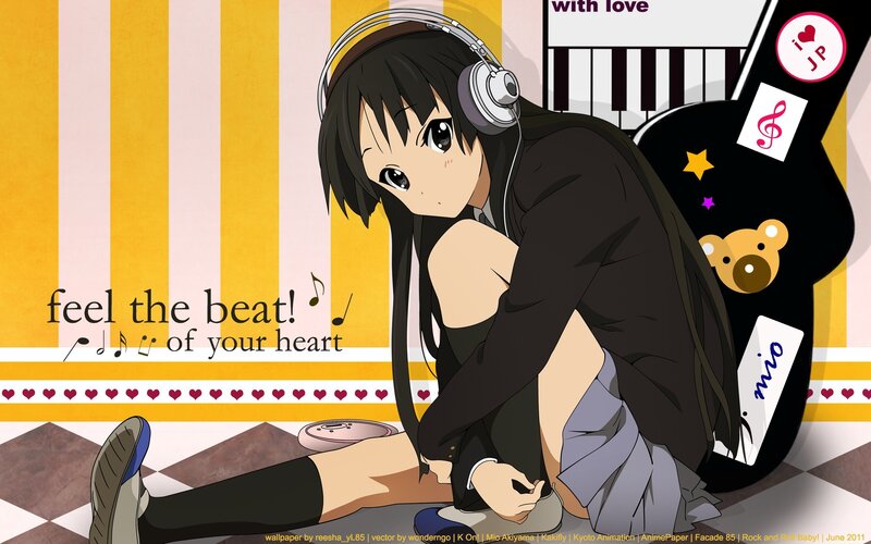Anime girl with headphones