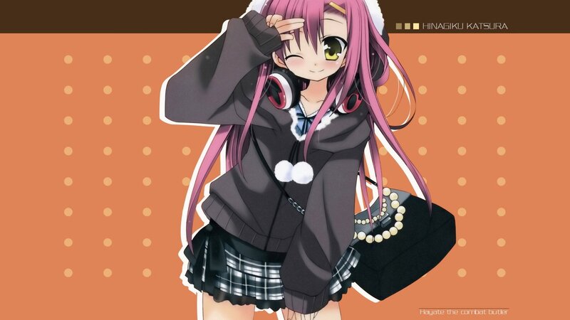 anime girl with headphones
