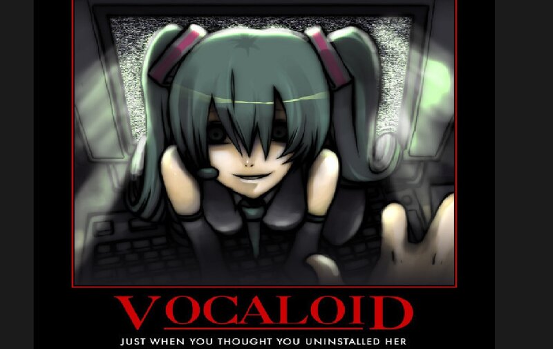 Anime Girl with Headphones — Black, Dramatic, Digital Art